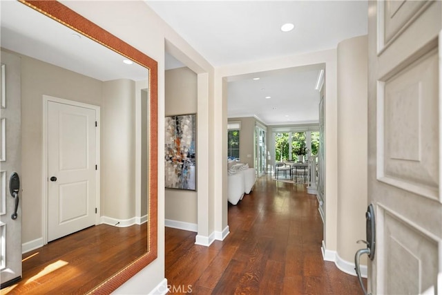 32 Tesoro, Irvine, CA 92618 - hall featuring hardwood / wood-style flooring and recessed lighting