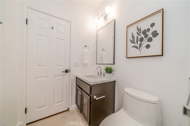 2455 Mcmackin Dr, Corona, CA 92881 - half bath featuring vanity and tile patterned floors