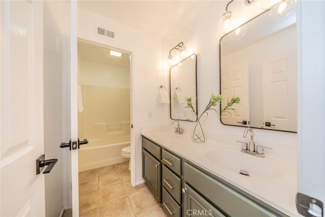 2455 Mcmackin Dr, Corona, CA 92881 - full bath with double vanity, tile patterned flooring, and bathtub / shower combination