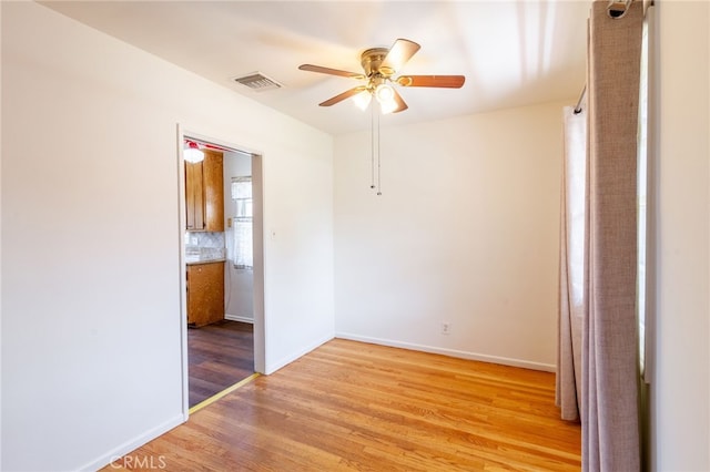 10935 Nassau Ave, Sunland, CA 91040 - empty room featuring light wood-style floors and ceiling fan