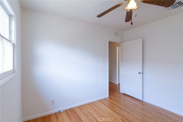 10935 Nassau Ave, Sunland, CA 91040 - spare room featuring light wood-type flooring and a ceiling fan
