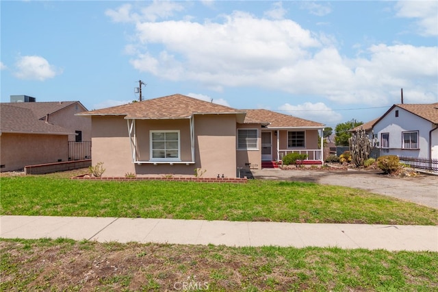 10935 Nassau Ave, Sunland, CA 91040 - view of front of home featuring stucco siding, a porch, and roof with shingles