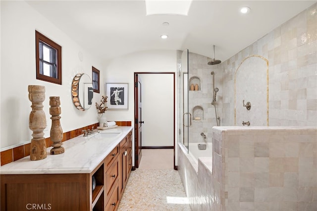 750 Manzanita Dr, Laguna Beach, CA 92651 - bathroom featuring vanity and recessed lighting