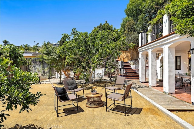 750 Manzanita Dr, Laguna Beach, CA 92651 - patio / terrace featuring a patio area and stairway