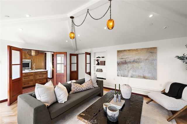 750 Manzanita Dr, Laguna Beach, CA 92651 - living room with built in shelves and baseboards