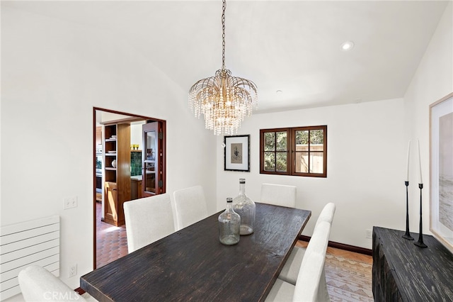 750 Manzanita Dr, Laguna Beach, CA 92651 - dining area with a chandelier and recessed lighting