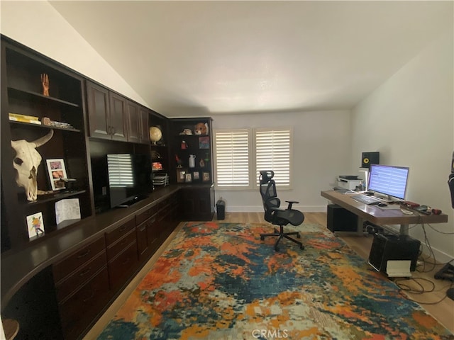 2304 Trickling Creek Dr, La Verne, CA 91750 - office space with vaulted ceiling and wood finished floors