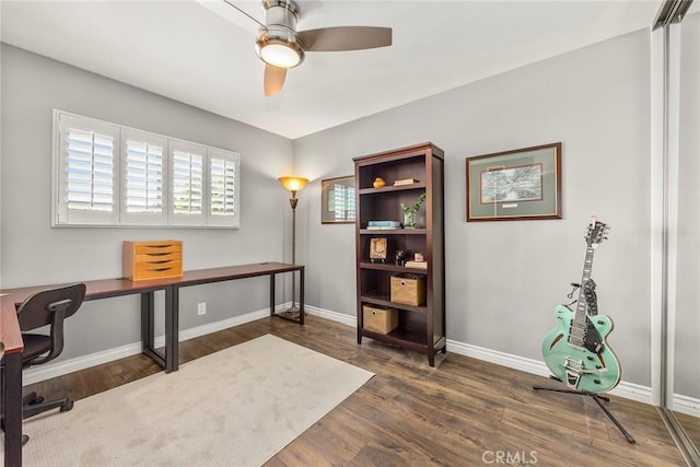 199 N Magnolia Ave Unit D, Anaheim, CA 92801 - office space featuring ceiling fan and wood finished floors
