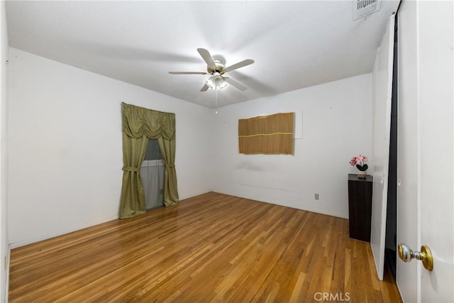 5064 N Berkeley Ave, San Bernardino, CA 92407 - spare room with light wood-type flooring and ceiling fan