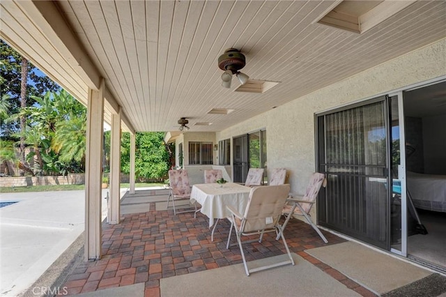 872 Deborah St, Upland, CA 91784 - view of patio with a ceiling fan and outdoor dining space