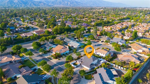 2040 Cape Cod Ct, Claremont, CA 91711 - aerial view of property's location with a mountainous background and nearby suburban area
