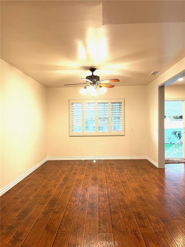 8049 Le Berthon St, Sunland, CA 91040 - empty room featuring hardwood / wood-style flooring and a ceiling fan