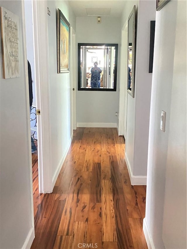 9849 Canada Way, Riverside, CA 92503 - corridor featuring wood finished floors and baseboards