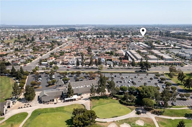 10262 Circulo De Juarez, Fountain Valley, CA 92708 - aerial view of property and surrounding area featuring a golf course and nearby suburban area
