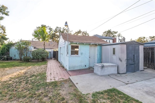 5516 Palm Ave, Whittier, CA 90601 - rear view of house with a patio area, a shed, and stucco siding