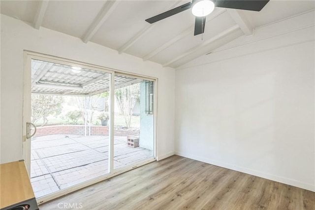 5516 Palm Ave, Whittier, CA 90601 - empty room with wood finished floors and a ceiling fan