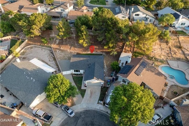 36848 Apache Plume Dr, Palmdale, CA 93550 - aerial overview of property's location with nearby suburban area and a pool