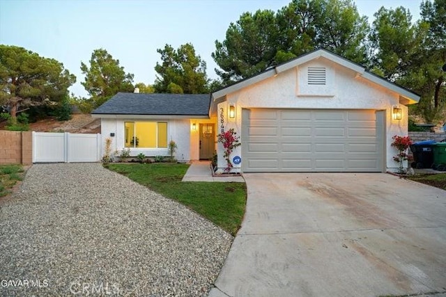 36848 Apache Plume Dr, Palmdale, CA 93550 - ranch-style house featuring driveway, a garage, and stucco siding