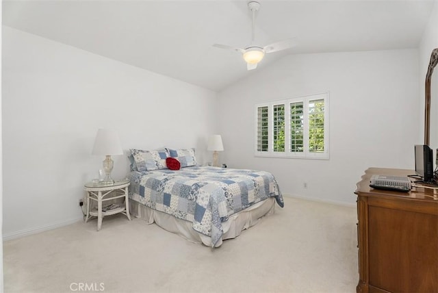2303 Paseo Circulo, Tustin, CA 92782 - carpeted bedroom with vaulted ceiling and ceiling fan