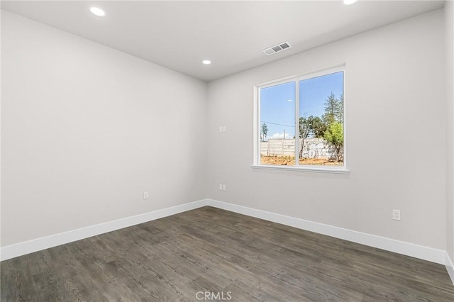 6388 Oak Rd, Paradise, CA 95969 - spare room with recessed lighting and dark wood finished floors