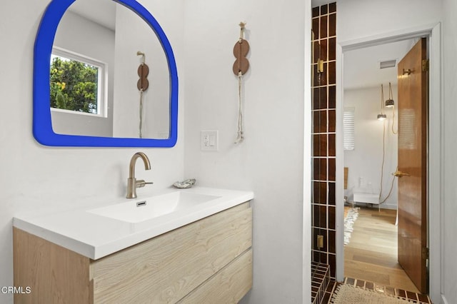 80 Watkins Way, Oak View, CA 93022 - bathroom featuring vanity and wood finished floors