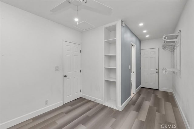 12007 163rd St, Norwalk, CA 90650 - hall featuring wood finished floors, recessed lighting, and built in features