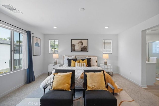 2239 Melogold Way, Corona, CA 92883 - bedroom with light colored carpet and recessed lighting