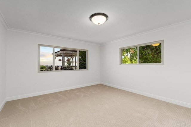 5946 Overlake Ave, Del Cerro, CA 92120 - spare room with carpet, plenty of natural light, and ornamental molding