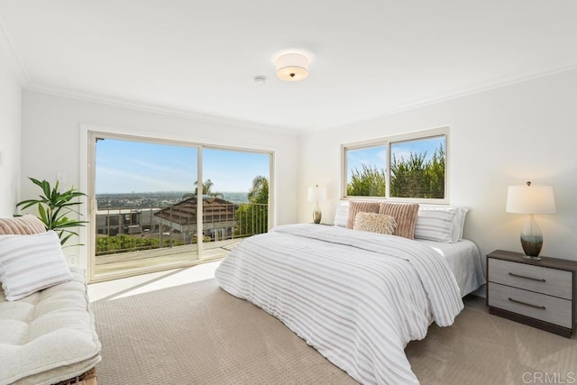 5946 Overlake Ave, Del Cerro, CA 92120 - bedroom with ornamental molding, access to outside, and multiple windows