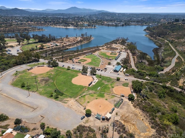 5946 Overlake Ave, Del Cerro, CA 92120 - aerial view of property and surrounding area featuring a water and mountain view