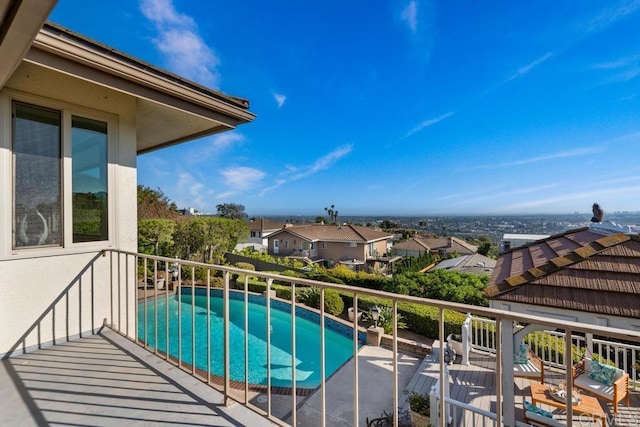 5946 Overlake Ave, Del Cerro, CA 92120 - balcony with view of pool area and a residential view