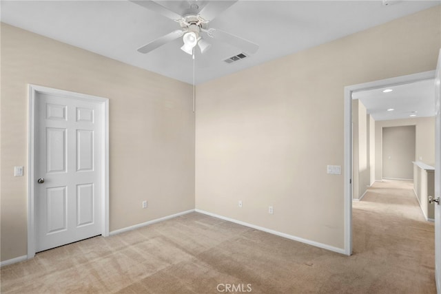 29243 Discovery Ridge Dr, Saugus, CA 91390 - empty room with light colored carpet and ceiling fan