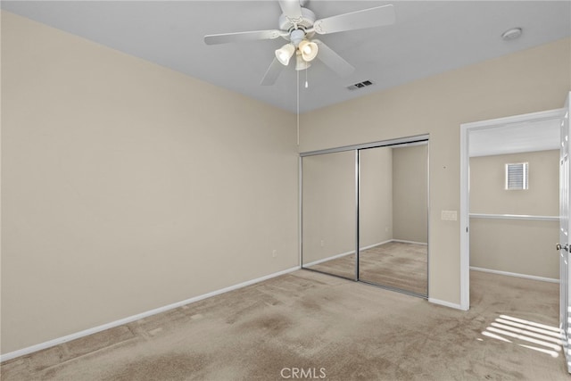 29243 Discovery Ridge Dr, Saugus, CA 91390 - unfurnished bedroom with carpet floors, a closet, and ceiling fan