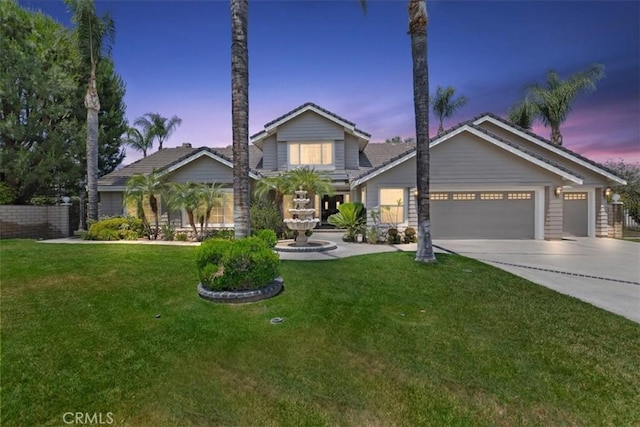 10847 Leota Ln, Riverside, CA 92503 - view of front facade featuring an attached garage and concrete driveway