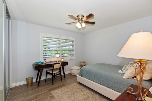 1335 N Vallejo Way, Upland, CA 91786 - bedroom featuring wood finished floors and ceiling fan