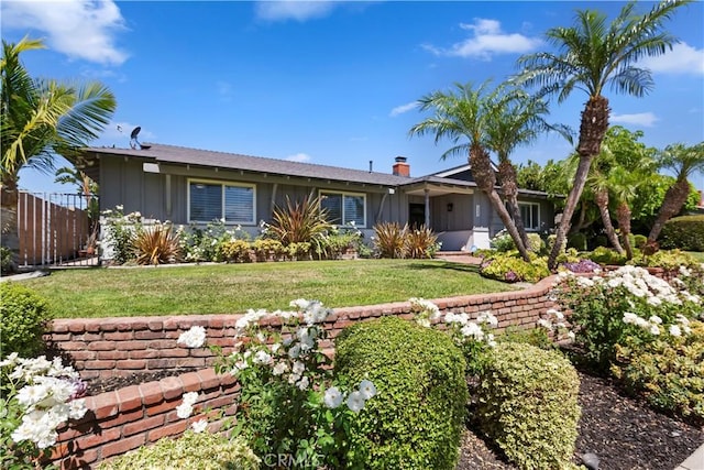 1335 N Vallejo Way, Upland, CA 91786 - view of front facade featuring board and batten siding and a chimney