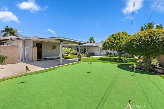 1335 N Vallejo Way, Upland, CA 91786 - view of yard featuring an area to practice putting and a patio area