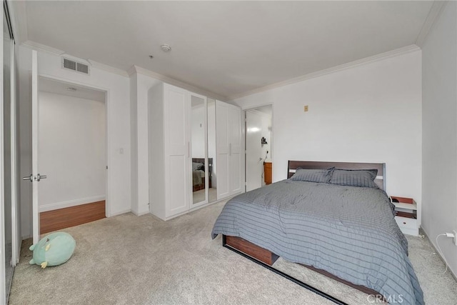 625 S Berendo St Unit 604, Los Angeles, CA 90005 - bedroom with crown molding and light colored carpet