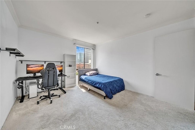 625 S Berendo St Unit 604, Los Angeles, CA 90005 - bedroom with ornamental molding and carpet
