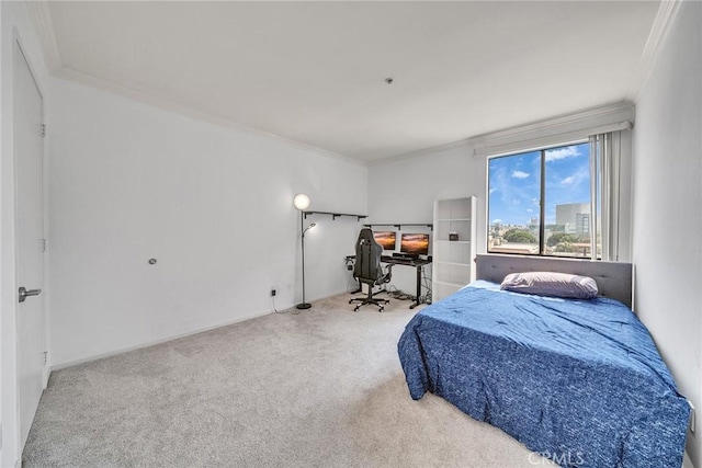 625 S Berendo St Unit 604, Los Angeles, CA 90005 - bedroom with ornamental molding and carpet floors