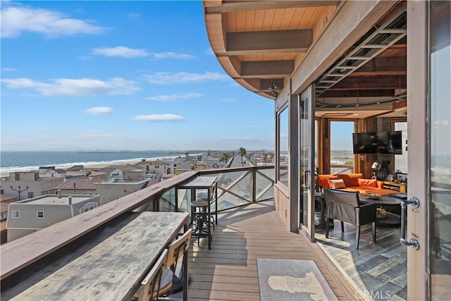 1 Anderson St, Seal Beach, CA 90743 - wooden terrace with a water view