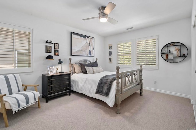 3474 Camino Cereza, Carlsbad, CA 92009 - bedroom featuring light colored carpet and ceiling fan