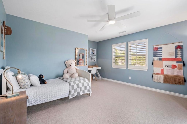 3474 Camino Cereza, Carlsbad, CA 92009 - bedroom featuring carpet flooring and a ceiling fan