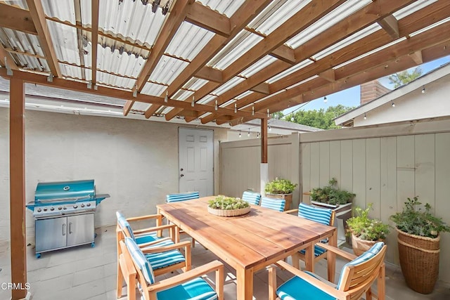 502 Holly Ave, Oxnard, CA 93036 - view of patio / terrace featuring a grill, outdoor dining area, and a pergola