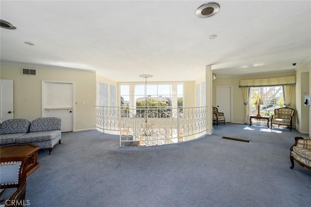 100 Scholz Plz Unit 205, Newport Beach, CA 92663 - living room with carpet flooring and crown molding