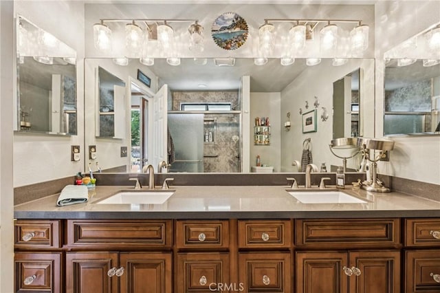 7050 Shale Rock Rd, Paso Robles, CA 93446 - bathroom with double vanity and a shower stall