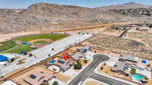 15558 Lookout Rd, Apple Valley, CA 92307 - aerial view of property's location featuring mountains
