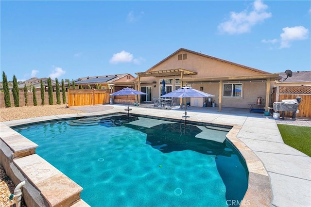 15558 Lookout Rd, Apple Valley, CA 92307 - view of swimming pool with a patio area and a gazebo