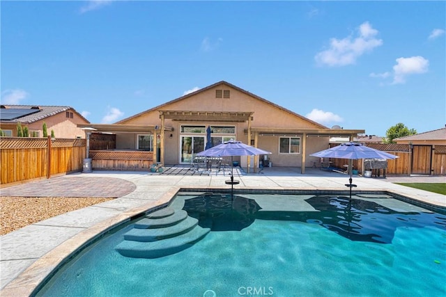 15558 Lookout Rd, Apple Valley, CA 92307 - view of pool with a patio and a fenced backyard