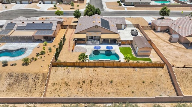15558 Lookout Rd, Apple Valley, CA 92307 - aerial perspective of suburban area featuring a pool